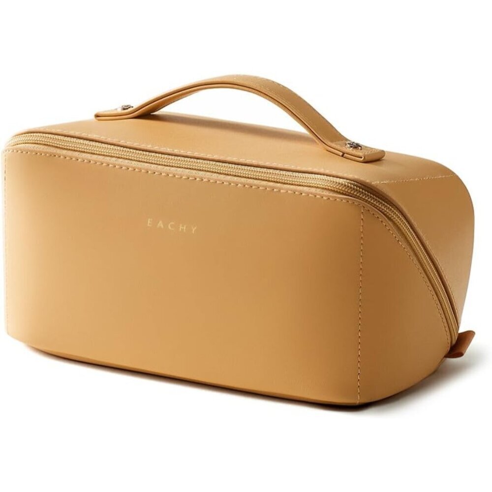 Women AM-Yellow Large Capacity Cosmetic Travel Makeup Waterproof Portable Bag